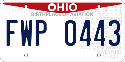 OH license plate FWP0443