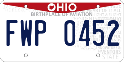 OH license plate FWP0452