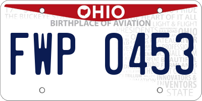 OH license plate FWP0453