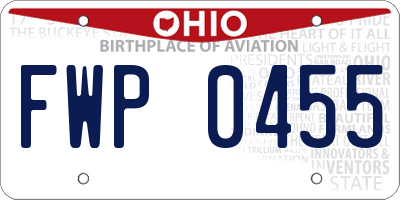 OH license plate FWP0455