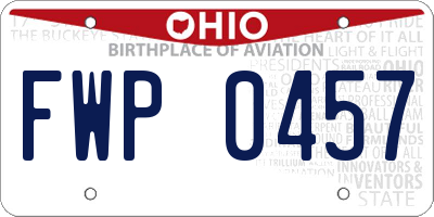 OH license plate FWP0457
