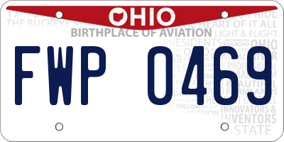 OH license plate FWP0469