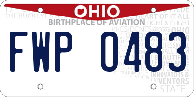 OH license plate FWP0483