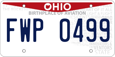 OH license plate FWP0499