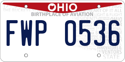OH license plate FWP0536
