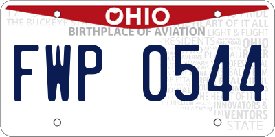 OH license plate FWP0544