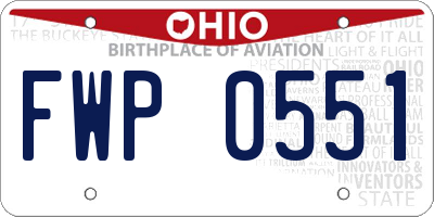 OH license plate FWP0551