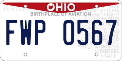 OH license plate FWP0567