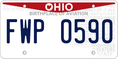 OH license plate FWP0590