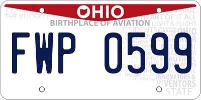 OH license plate FWP0599