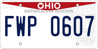 OH license plate FWP0607