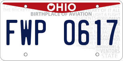 OH license plate FWP0617