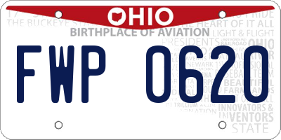 OH license plate FWP0620