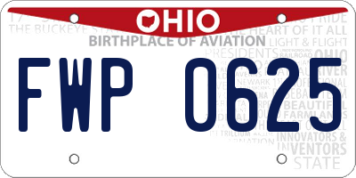 OH license plate FWP0625