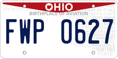 OH license plate FWP0627