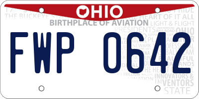 OH license plate FWP0642