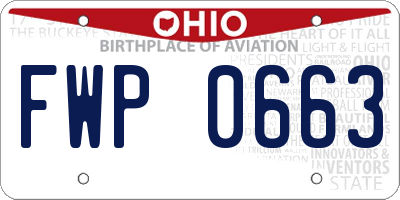 OH license plate FWP0663