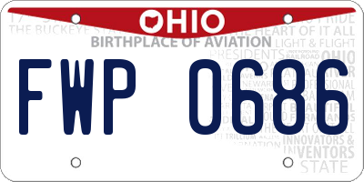 OH license plate FWP0686