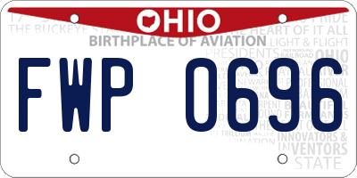 OH license plate FWP0696