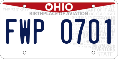 OH license plate FWP0701