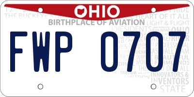 OH license plate FWP0707