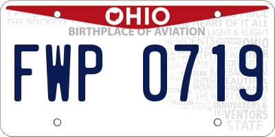 OH license plate FWP0719