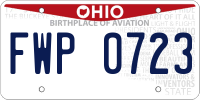 OH license plate FWP0723