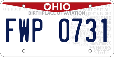 OH license plate FWP0731