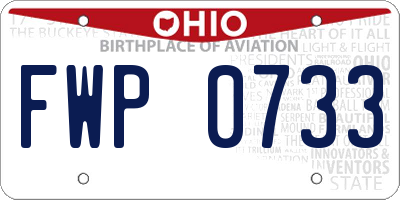 OH license plate FWP0733