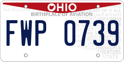 OH license plate FWP0739