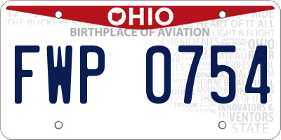 OH license plate FWP0754