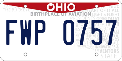 OH license plate FWP0757