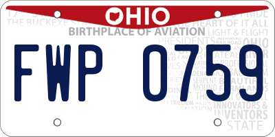 OH license plate FWP0759