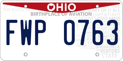 OH license plate FWP0763