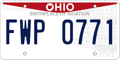 OH license plate FWP0771