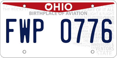 OH license plate FWP0776