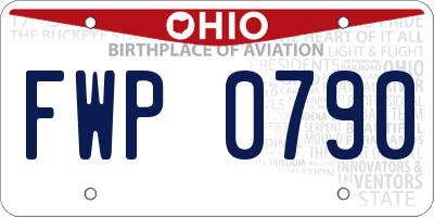 OH license plate FWP0790