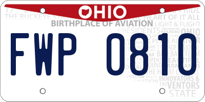 OH license plate FWP0810