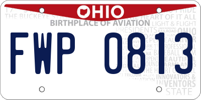 OH license plate FWP0813