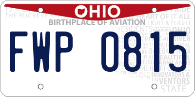 OH license plate FWP0815