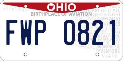 OH license plate FWP0821