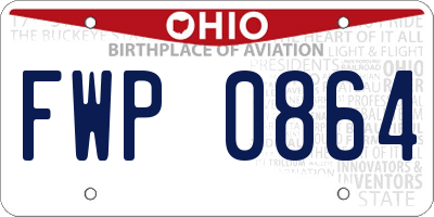 OH license plate FWP0864