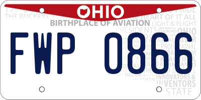 OH license plate FWP0866