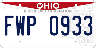 OH license plate FWP0933