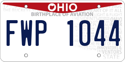 OH license plate FWP1044