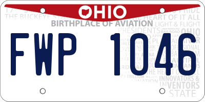 OH license plate FWP1046