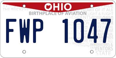 OH license plate FWP1047
