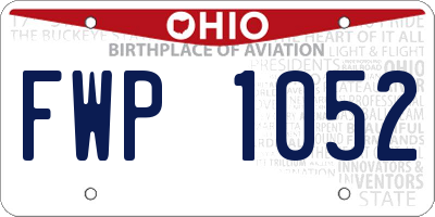 OH license plate FWP1052