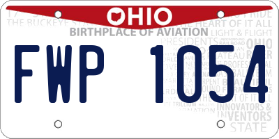 OH license plate FWP1054