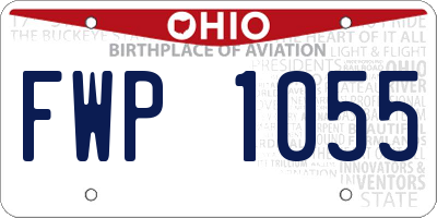 OH license plate FWP1055